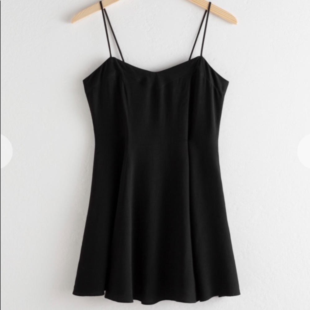 & Other Stories Spaghetti Strap Skater Mini-Dress